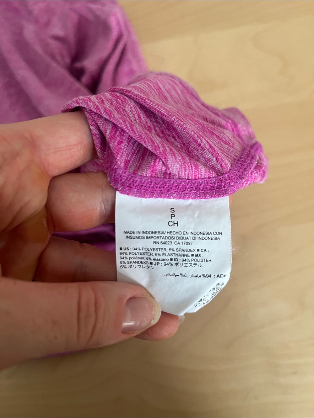 7/$20 Old Navy Pink Heathered Quarter-Zip Long Sleeve Top - Picture 5 of 5